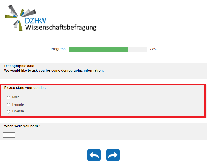 Please state your gender.