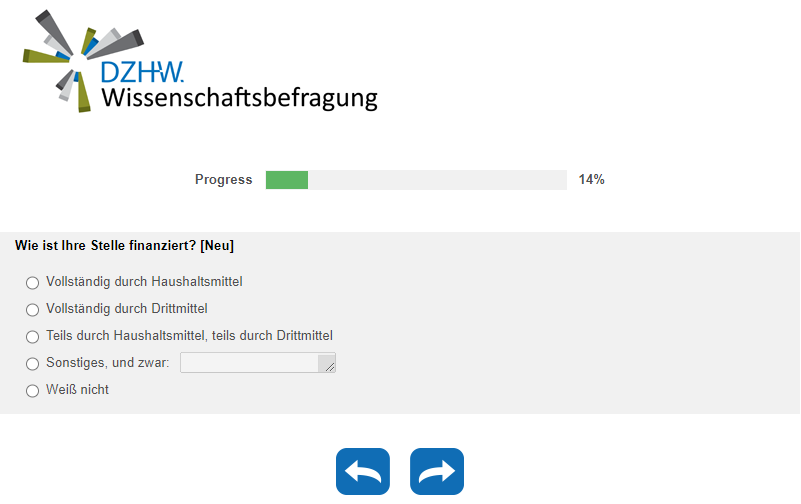 Wie ist Ihre Stelle finanziert?