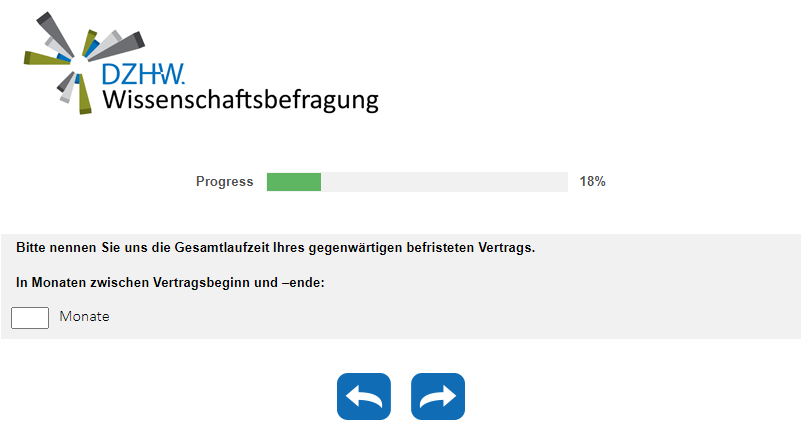Bitte nennen Sie uns die Gesamtlaufzeit Ihres gegenwärtigen befristeten Vertrags.