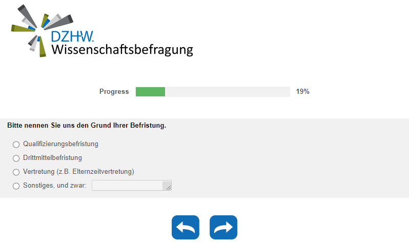 Bitte nennen Sie uns den Grund Ihrer Befristung.
