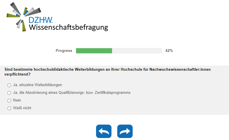 Sind bestimmte hochschuldidaktische Weiterbildungen an Ihrer Hochschule für Nachwuchswissenschaftler:innen verpflichtend?