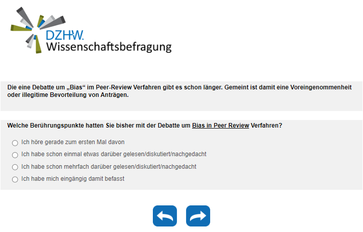Welche Berührungspunkte hatten Sie bisher mit der Debatte um Bias in Peer Review Verfahren?