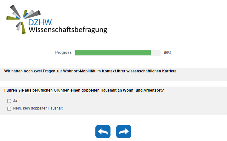 Führen Sie aus beruflichen Gründen einen doppelten Haushalt an Wohn- und Arbeitsort?