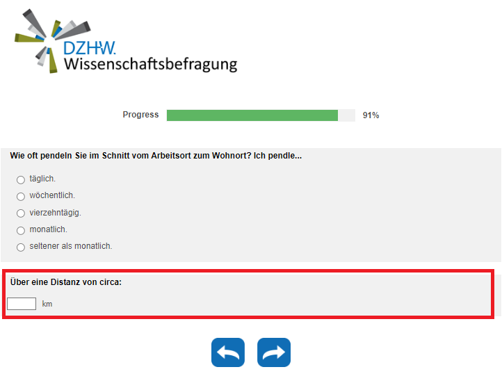 Über eine Distanz von circa: