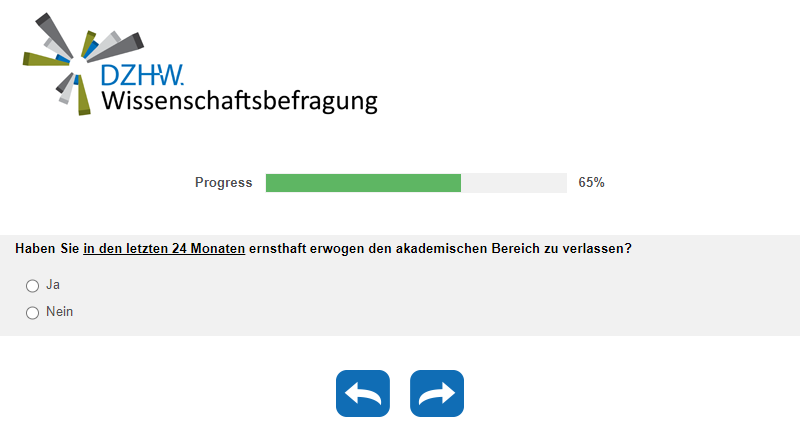Haben Sie in den letzten 24 Monaten ernsthaft erwogen den akademischen Bereich zu verlassen?