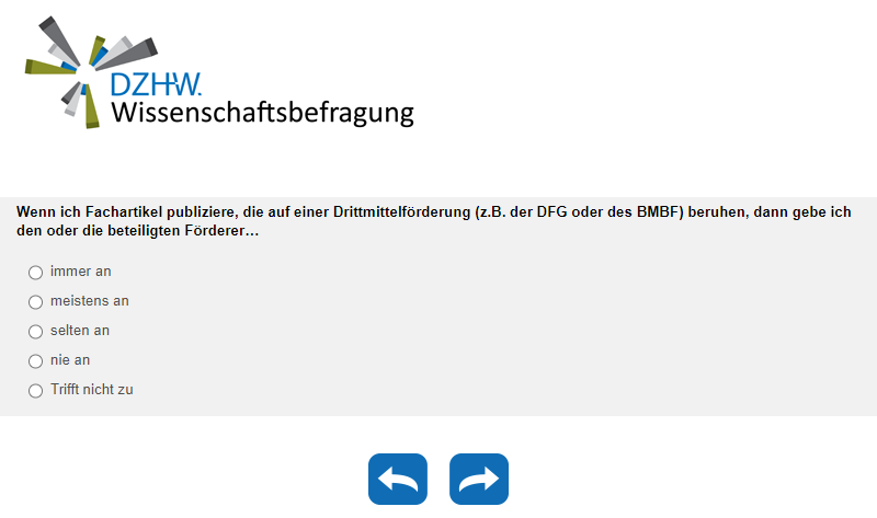 Wenn ich Fachartikel publiziere, die auf einer Drittmittelförderung (z.B. der DFG oder des BMBF) beruhen, dann gebe ich den oder die beteiligten Förderer…