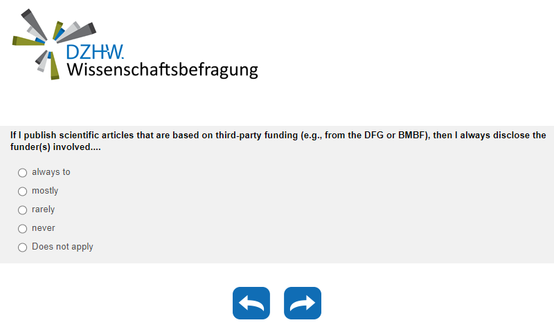 If I publish scientific articles that are based on third-party funding (e.g., from the DFG or BMBF), then I always disclose the funder(s) involved....