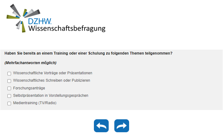 Haben Sie bereits an einem Training oder einer Schulung zu folgenden Themen teilgenommen?