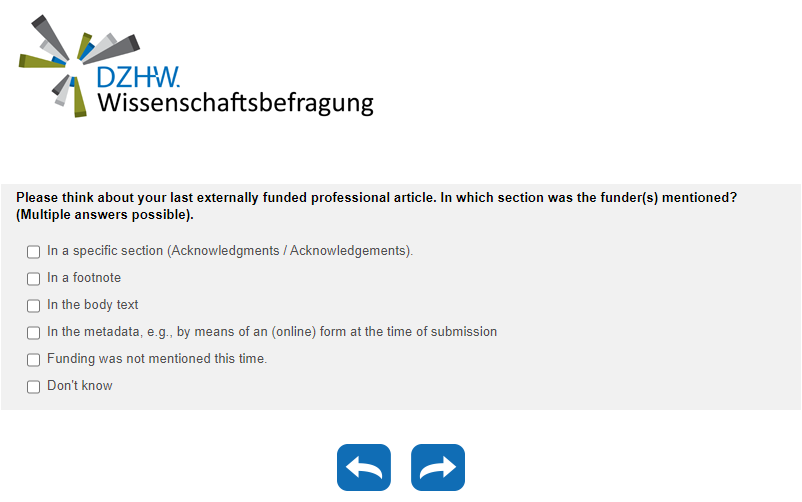 In which section was the funder(s) mentioned?