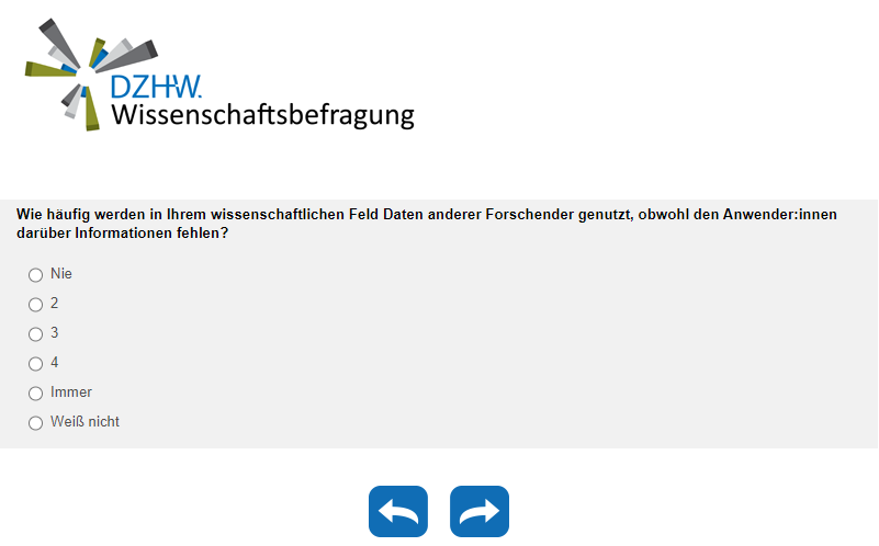 Wie häufig werden in Ihrem wissenschaftlichen Feld Daten anderer Forschender genutzt, obwohl den Anwender:innen darüber Informationen fehlen?