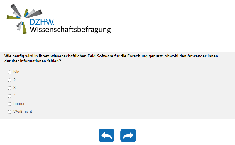 Wie häufig wird in Ihrem wissenschaftlichen Feld Software für die Forschung genutzt, obwohl den Anwender:innen darüber Informationen fehlen?