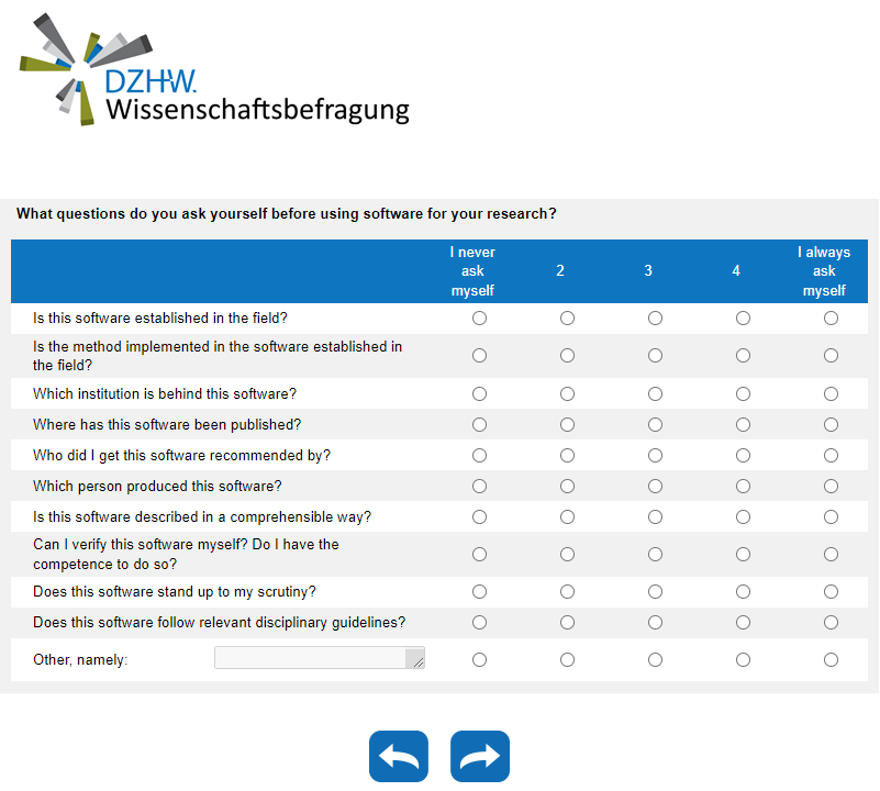 What questions do you ask yourself before using software for your research?
