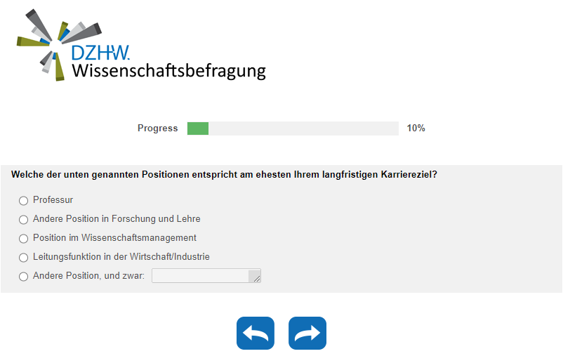 Welche der unten genannten Positionen entspricht am ehesten Ihrem langfristigen Karriereziel?
