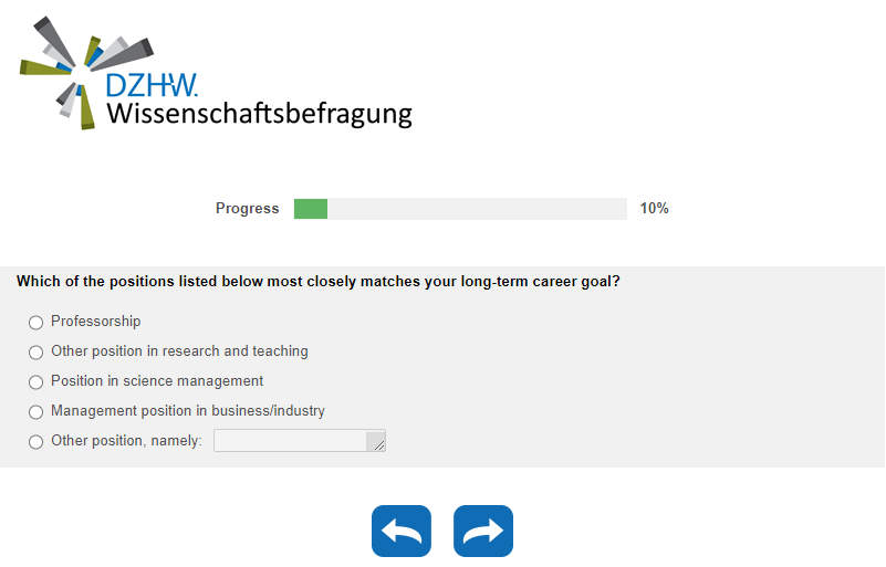 Which of the positions listed below most closely matches your long-term career goal?