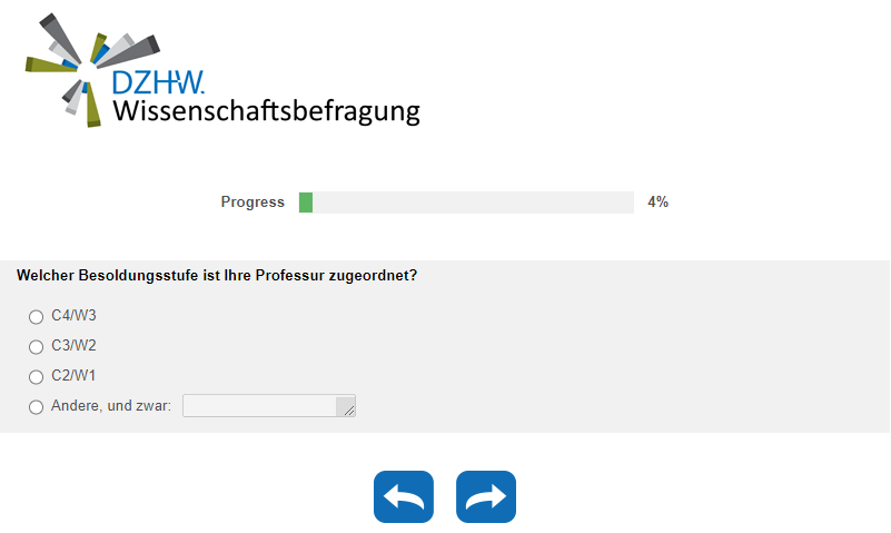 Welcher Besoldungsstufe ist Ihre Professur zugeordnet?