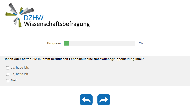 Haben oder hatten Sie in Ihrem beruflichen Lebenslauf eine Nachwuchsgruppenleitung inne?