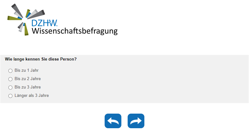 Wie lange kennen Sie diese Person?