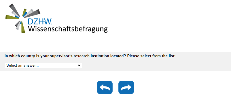 In which country is your supervisor's research institution located? Please select from the list: