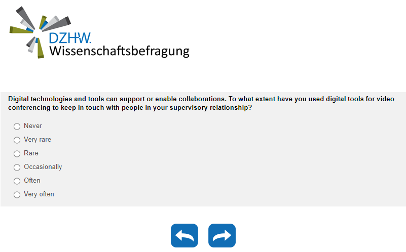 To what extent have you used digital tools for video conferencing to keep in touch with people in your supervisory relationship?
