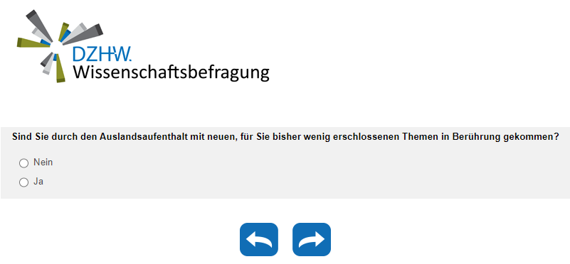 Sind Sie durch den Auslandsaufenthalt mit neuen, für Sie bisher wenig erschlossenen Themen in Berührung gekommen?