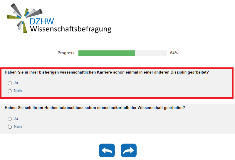 Haben Sie in Ihrer bisherigen wissenschaftlichen Karriere schon einmal in einer anderen Disziplin gearbeitet?