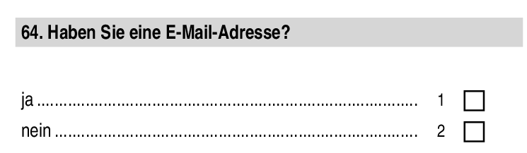 Haben Sie eine E-Mail-Adresse?