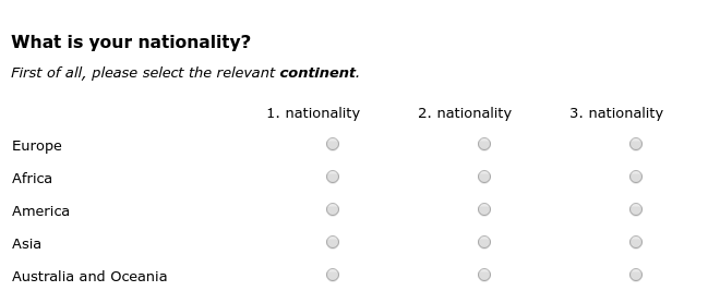 What is your nationality?