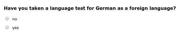 Have you taken a language test for German as a foreign language?