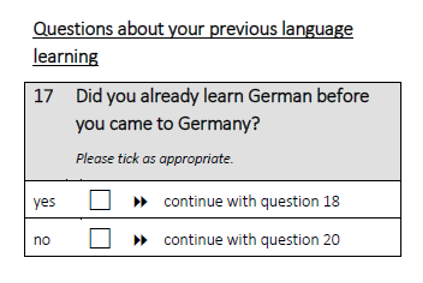 Did you already learn German before you came to Germany?