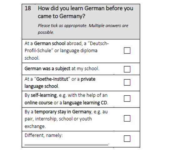 How did you learn German before you came to Germany?