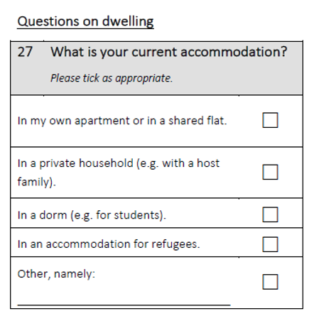What is your current accommodation?