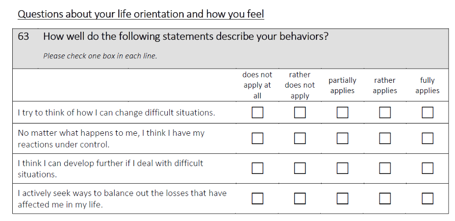 How well do the following statements describe your behaviors?